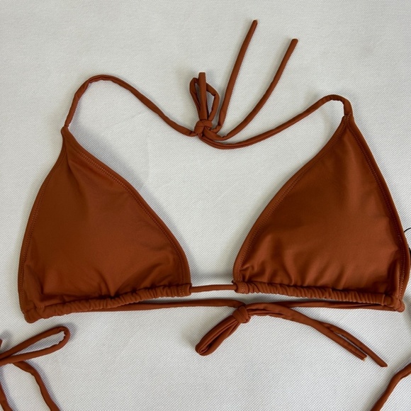 Icon Swim size XL two piece Sienna bikini amber brown padded tie closure NEW - Picture 4 of 12